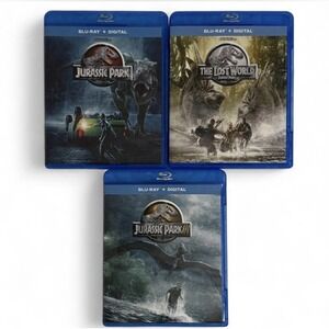 Jurassic Park, The Lost World, Jurassic Park III - 3 Blu-Rays Bundle (NO codes)